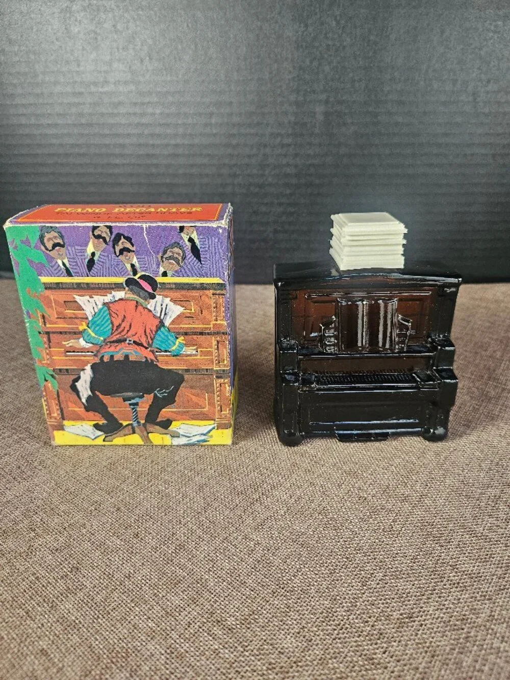 1970s Avon Piano Decanter With 4 F.l Oz. Of Tai Winds Aftershave (Full Bottle)
